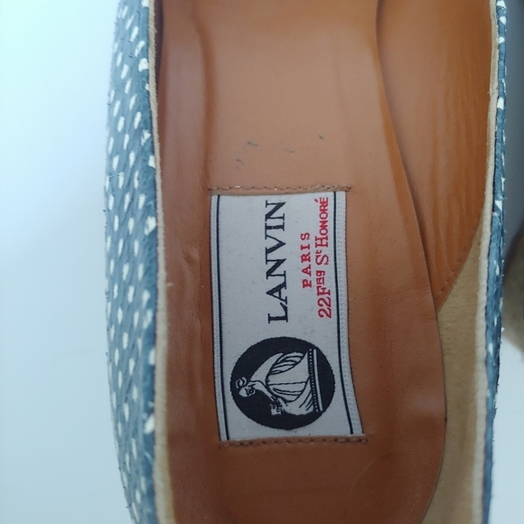 LANVIN Spotted Genuine Snakeskin Espadrille Wedges Size EU 40 - Picture 10 of 11